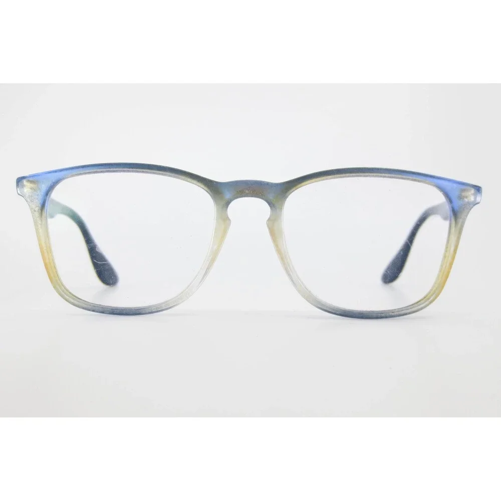 Ray-Ban RB 7074 5601 Square Eyeglasses Blue Yellow Gradient 50-18-145 Eyewear